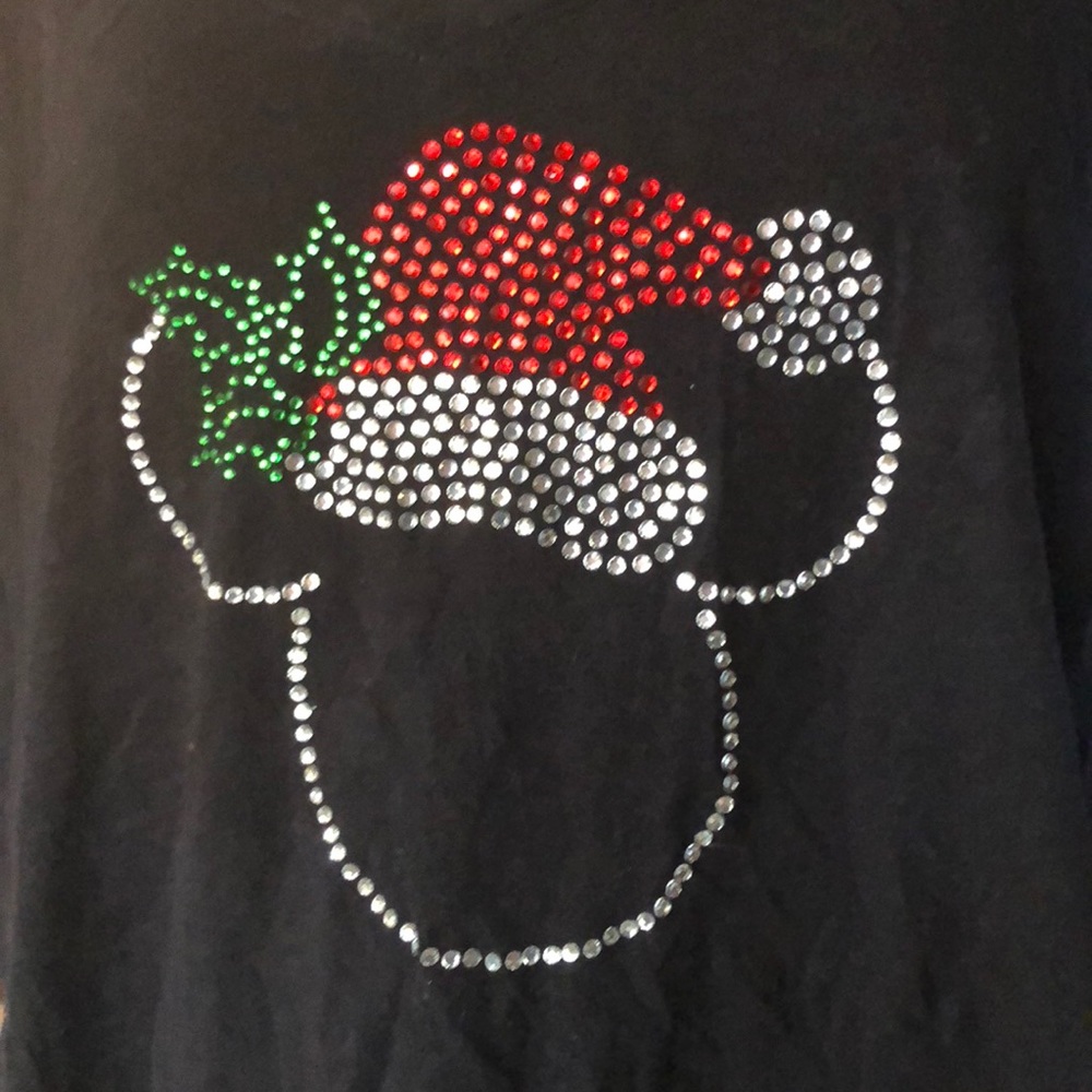 Disney Mickey Christmas rhinestone tee 3x